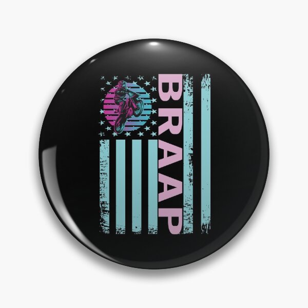 Item preview, Braap Vintage USA American Flag Dirtbike Motocross designed and sold by funnierthanthou.