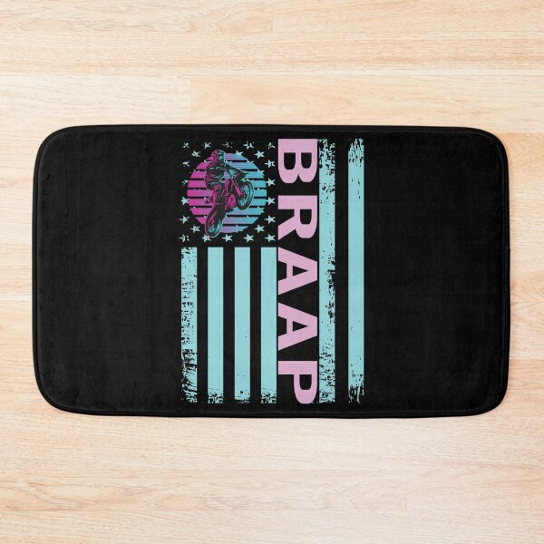 Item preview, Braap Vintage USA American Flag Dirtbike Motocross designed and sold by funnierthanthou.