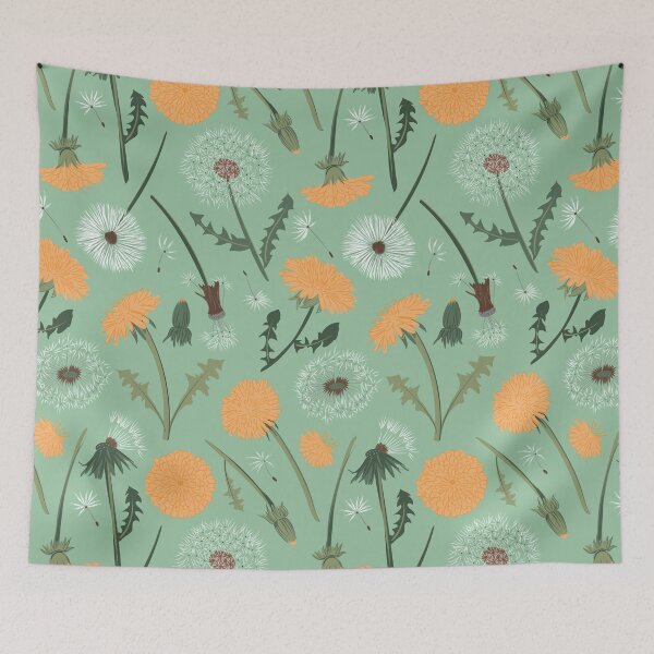 Item preview, Orange & Teal Dandelions designed and sold by StudioPosies.