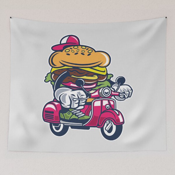 Item preview, Burger Scooter designed and sold by cartoonbug.