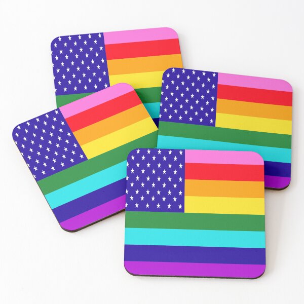 Item preview, American USA Gay Pride Flag LGBTQ Lesbian Rainbow LGBT designed and sold by Draculaura2009.