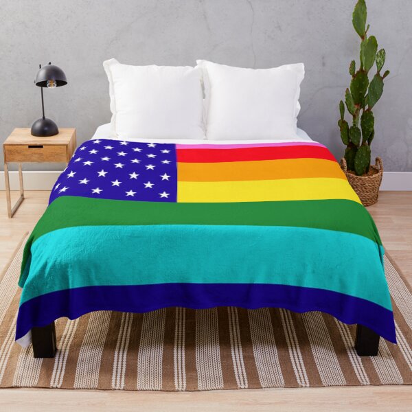 Item preview, American USA Gay Pride Flag LGBTQ Lesbian Rainbow LGBT designed and sold by Draculaura2009.