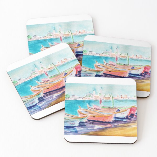 Item preview, Boats at dock designed and sold by ArtinyourHeart.