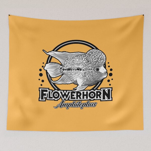 Item preview, Flowerhorn Cichlid - Amphilophus Tropical Aquarium Fish b/w designed and sold by TheAplus.