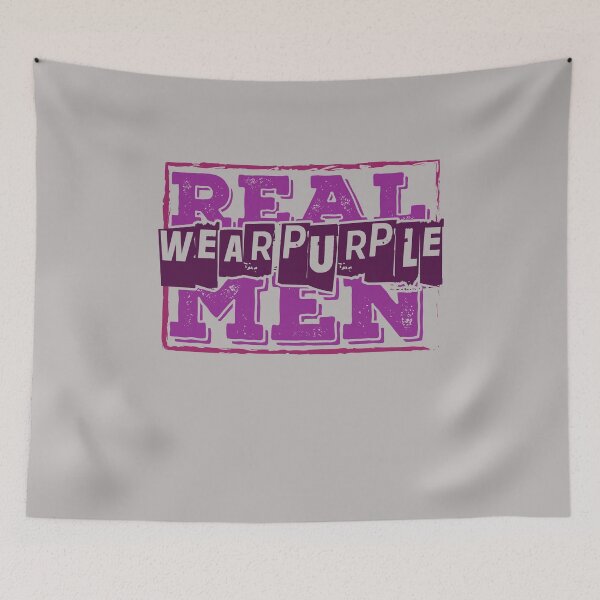 Aperçu de l'œuvre  Les vrais hommes portent du violet créée et vendue par Schmuddelshirt.