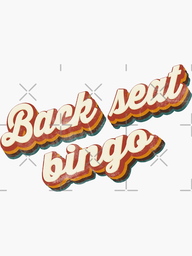 "Back Seat Bingo Rockabilly" Sticker by frigamribe88 Redbubble
