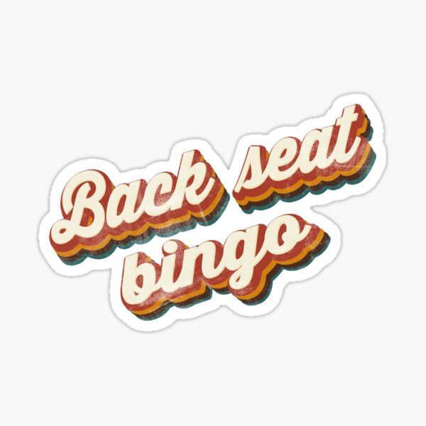 "Back Seat Bingo Rockabilly" Sticker by frigamribe88 Redbubble