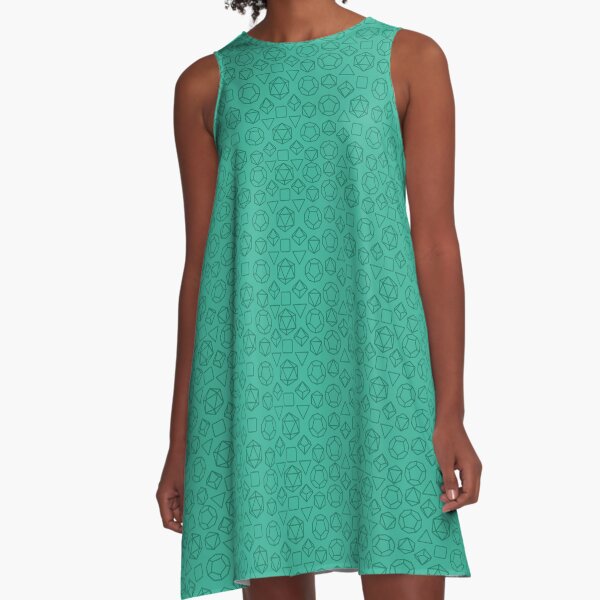 Green Dice - Pattern! A-Line Dress