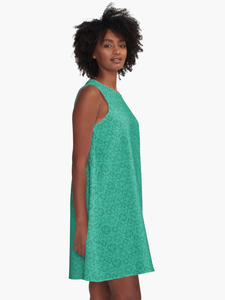 Alternate view of Green Dice - Pattern! A-Line Dress
