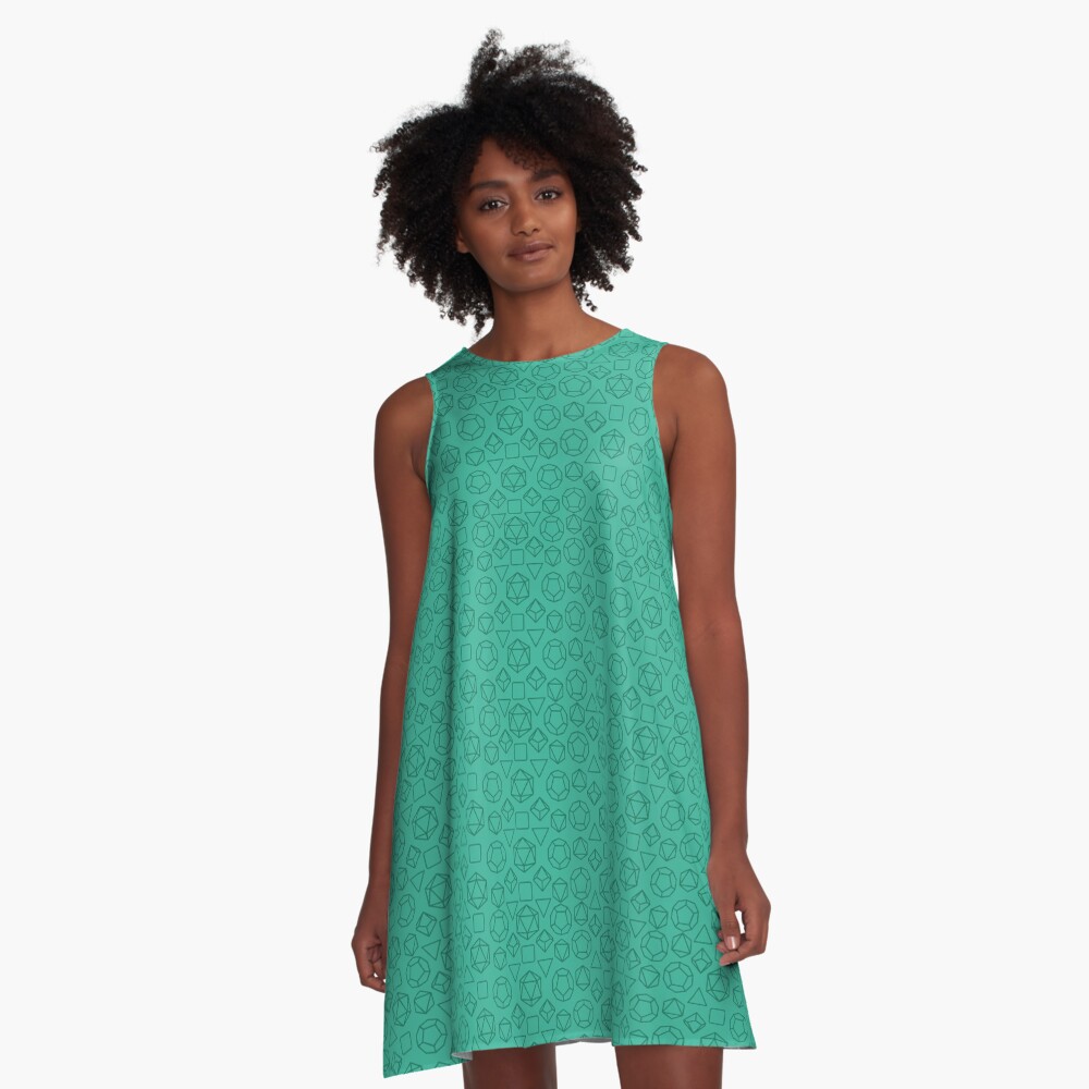 Green Dice - Pattern! A-Line Dress