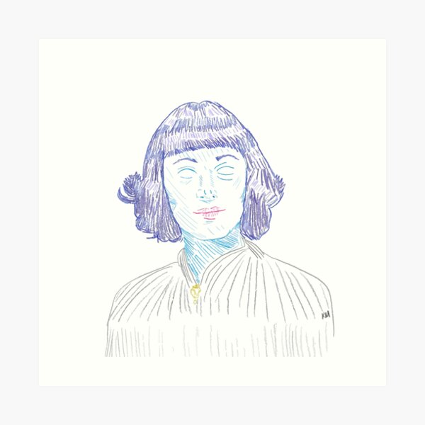 2020 05 07 Portrait in Color Ursula Art Print