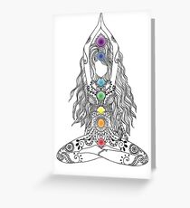 Yoga Om Chakras Mindfulness Meditation Zen 1 Greeting Card
