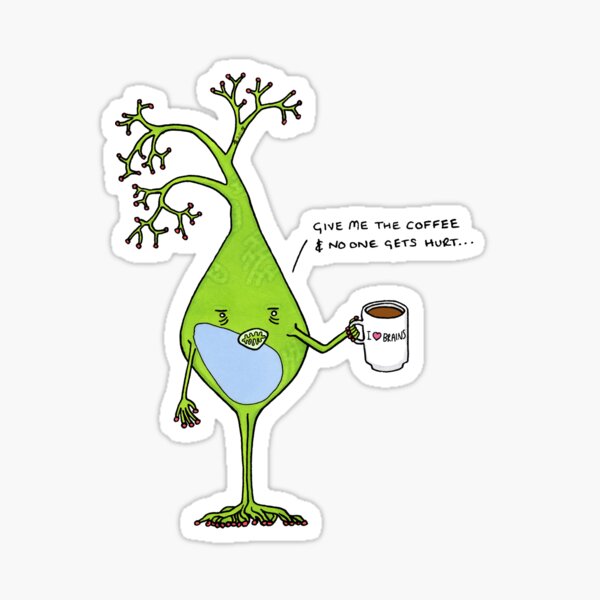 Koffeinhaltiges Neuron Sticker