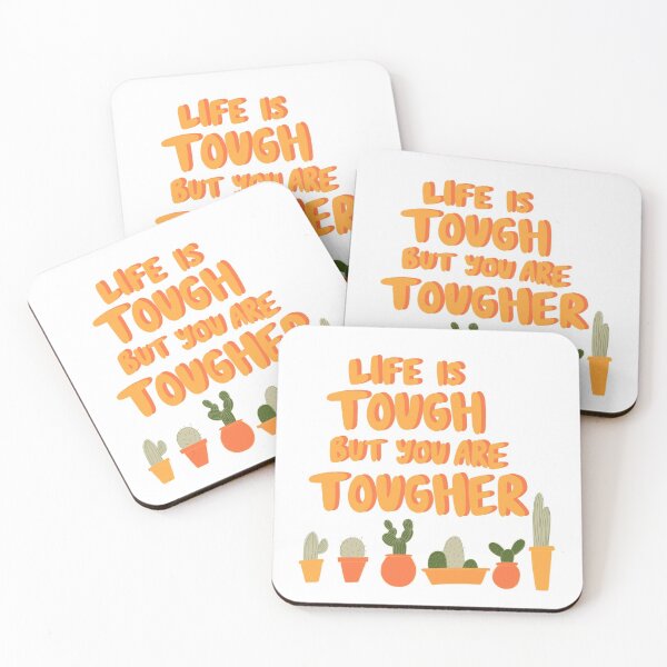 Item preview, “Life is tough but you are tougher” motivational, inspirational quote designed and sold by MorganRenfro.