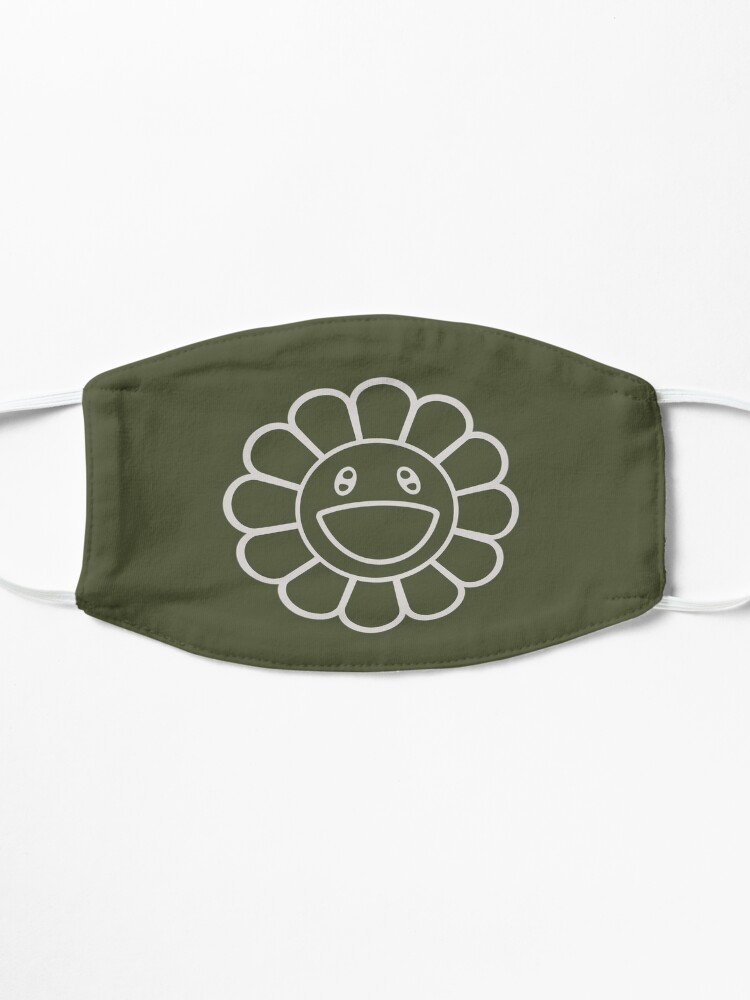 Hobicore hobi jhope smile flower Army green Mask for Sale by