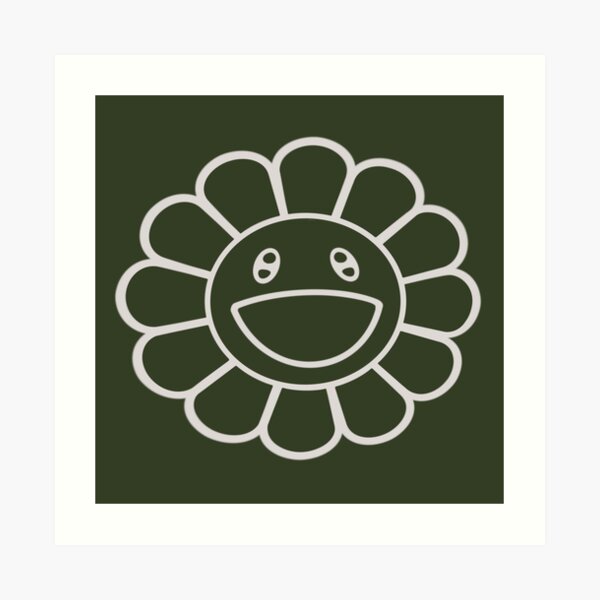 Hobicore Hobi Jhope Smile Flower Army Green Art Print By Fandangirl Redbubble