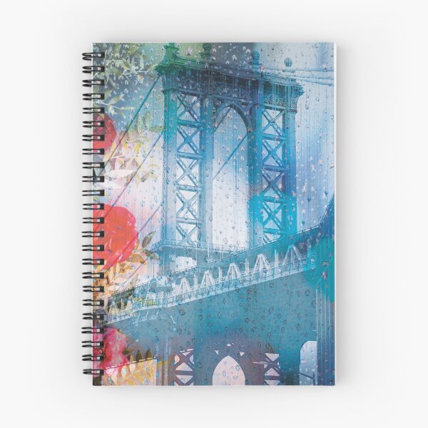 Item preview, 02 Manhattan Bridge in the rain romantic flowers Margarita Art designed and sold by Margarita-Art.