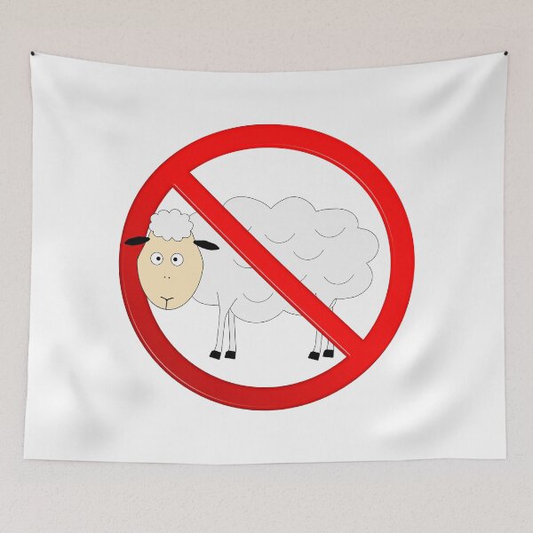 Item preview, Sheep Not Allowed Sign designed and sold by MarkUK97.