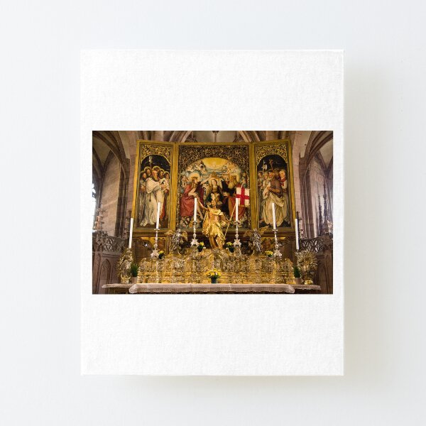 Altar im Freiburger Münster Aufgezogener Druck auf Leinwandkarton