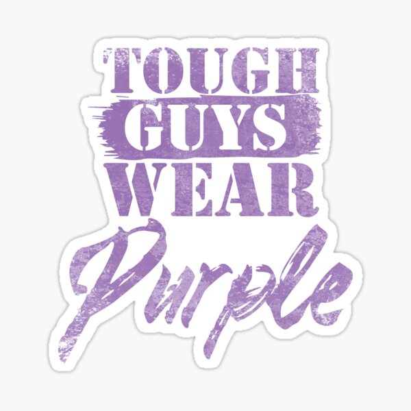 Item preview, Real Men Wear Purple tough guys designed and sold by Schmuddelshirt.