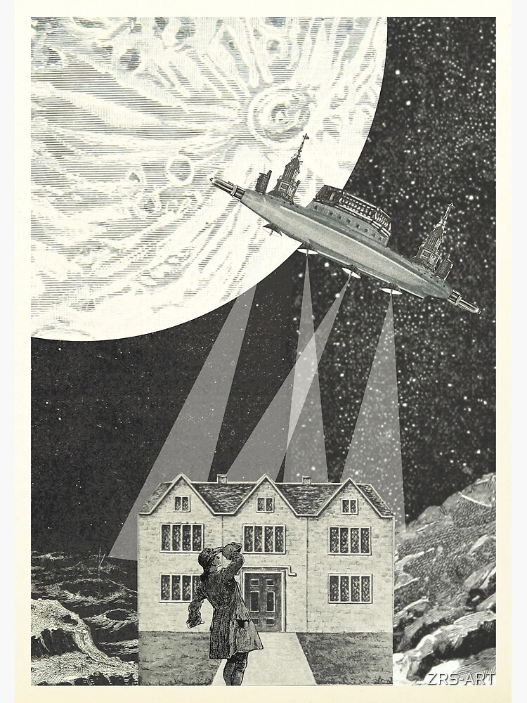 "UFO Vintage Collage Poster Illustration" Poster By ZRS-ART | Redbubble