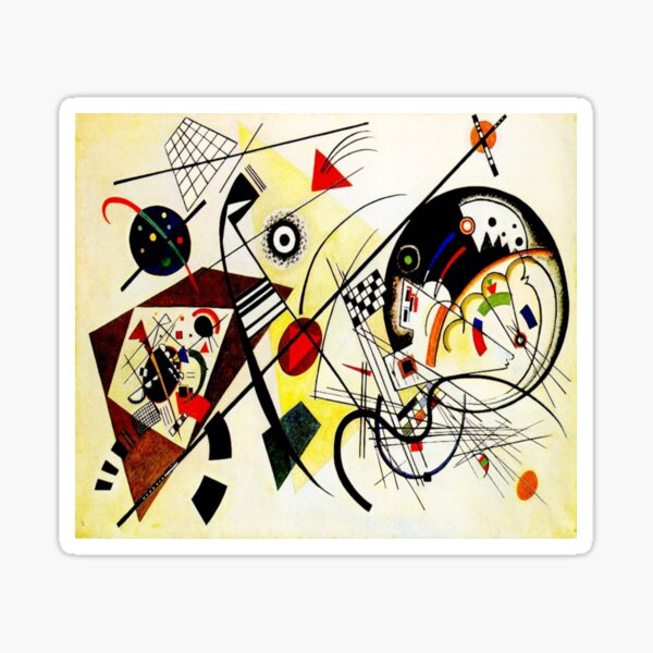 ""Querlinie" | Wassily Kandinsky Abstrakte Kunst" Sticker ...