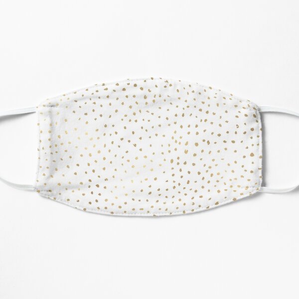 Dotted Gold and White Flat Mask