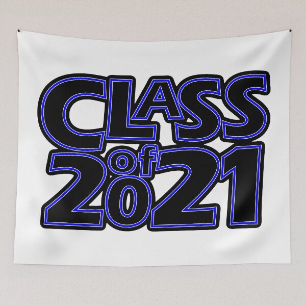 Item preview, Grad Class of 2021 Black with a Blue Border designed and sold by gkillerb.