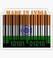India Barcode Flag Made In... Sticker