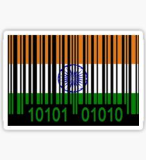India Barcode Flag Sticker