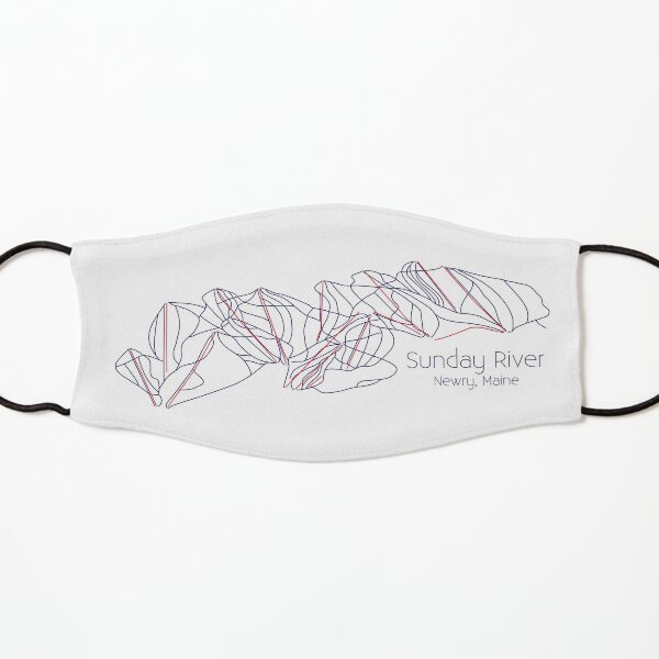Sunday River Trail Map Kids Mask