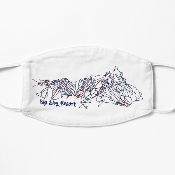 Big Sky Resort Trail Map Flat Mask