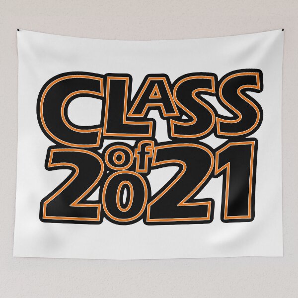 Item preview, Grad Class of 2021 Black with a Light Orange Border designed and sold by gkillerb.