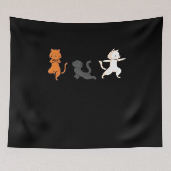 Item preview, Cats and yoga fans designed and sold by katastrophal.