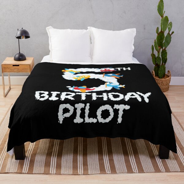 Item preview, 5th Birthday Pilot 5 Years Old Aviator Kid B-day Party print designed and sold by Grabitees.