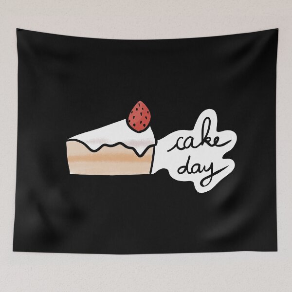Item preview, Cake Day Cute Coffee Dates Cute Cake Lovers Gift Strawberry Cake Shortcake Yummy Pastry Delicious Cake Foodie Gift Let Them Eat Cake with a Cup of Coffee Delicious Yummy Frosting for High Tea Cute designed and sold by Nathalie Aynié.