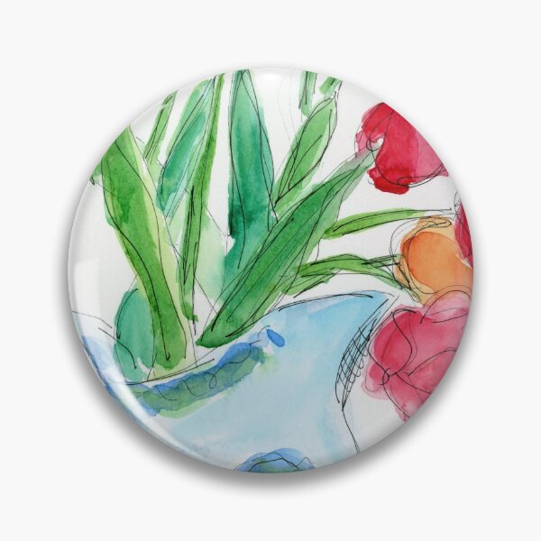 Item preview, Tulipanes en una jarra de agua acuarela designed and sold by AnissaF.
