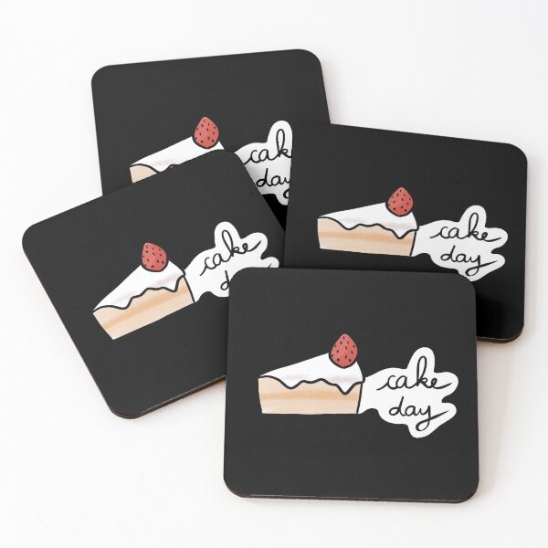 Item preview, Cake Day Cute Coffee Dates Cute Cake Lovers Gift Strawberry Cake Shortcake Yummy Pastry Delicious Cake Foodie Gift Let Them Eat Cake with a Cup of Coffee Delicious Yummy Frosting for High Tea Cute designed and sold by Nathalie Aynié.
