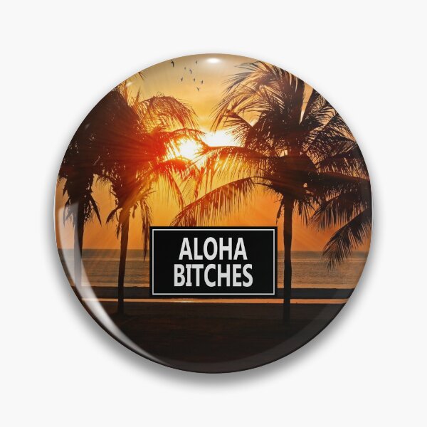 Item preview, Aloha Bitches vintage retro tiku vacation Hawaii designed and sold by DerNerd.