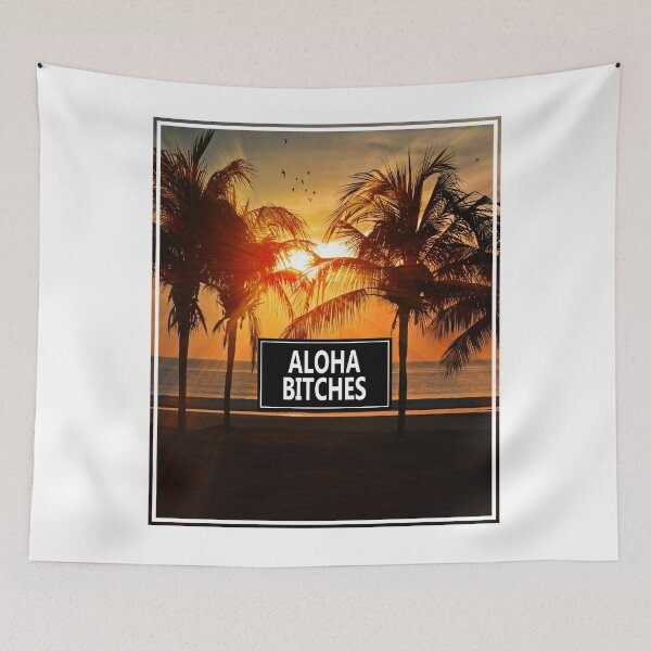 Item preview, Aloha Bitches vintage retro tiku vacation Hawaii designed and sold by DerNerd.