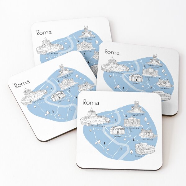 Item preview, Roma Map - Blue designed and sold by aMano-mapping.