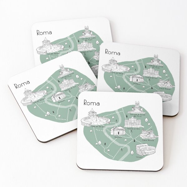 Item preview, Roma Map - Green designed and sold by aMano-mapping.