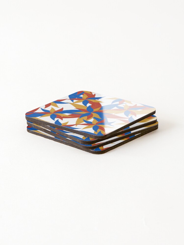 Thumbnail 4 of 5, Coasters (Set of 4), Primary pinwheels designed and sold by pixiepatterns.