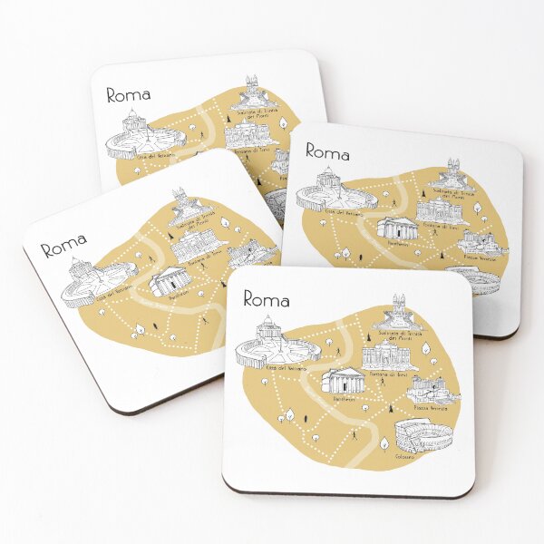 Item preview, Roma Map - Yellow designed and sold by aMano-mapping.