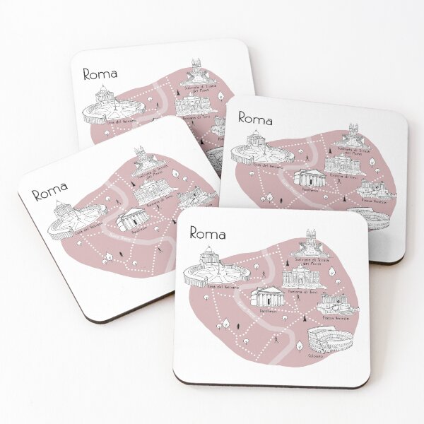 Item preview, Roma Map - Pink designed and sold by aMano-mapping.