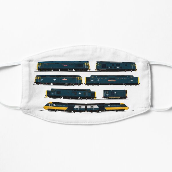 BR BLUE LOCOMOTIVES Flat Mask