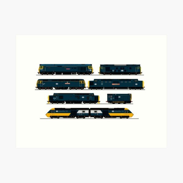 BR BLUE LOCOMOTIVES Art Print