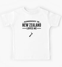 Somebody In New Zealand Loves Me Kids Tee