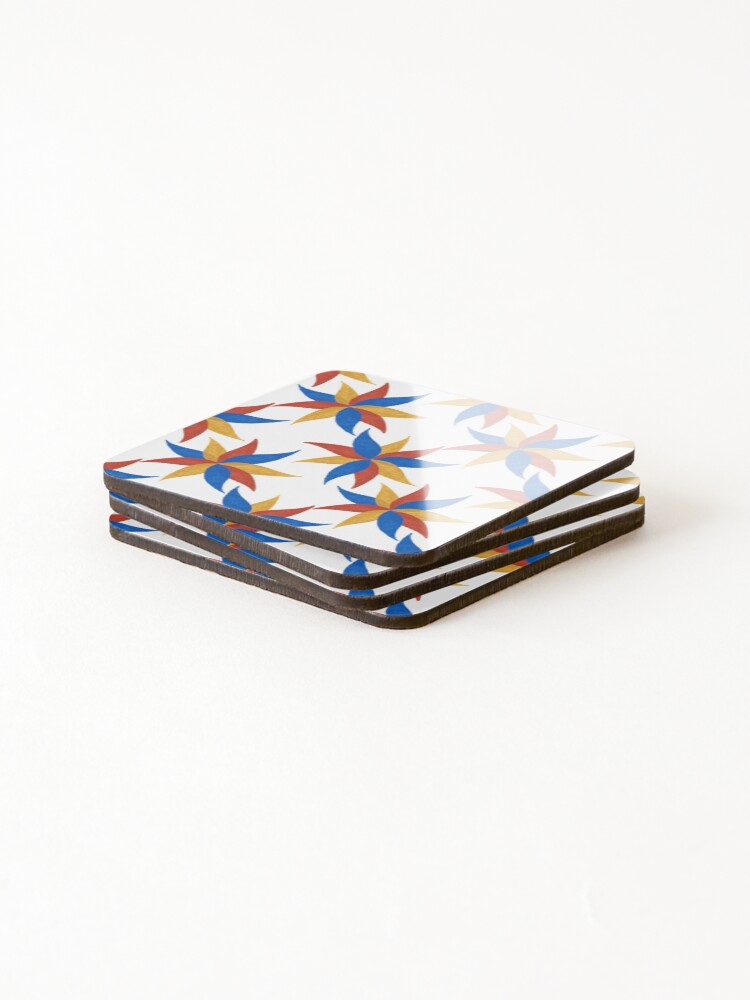 Thumbnail 4 of 5, Coasters (Set of 4), Minimal Primary pinwheels designed and sold by pixiepatterns.