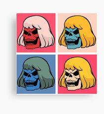 Skeleton Warhol Canvas Print